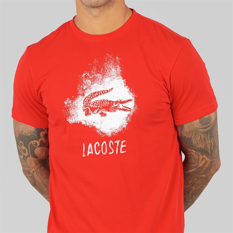 Lacoste Mens Graphic T-Shirt Grenadine - Image 3