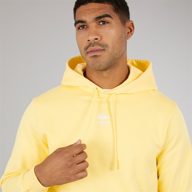 Lacoste Mens Hoodie Yellow - Image 3