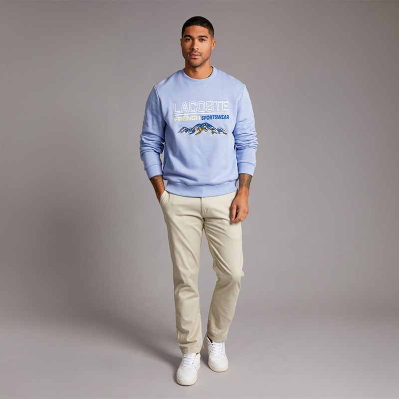 Lacoste Mens Sweatshirt Delphinium - Image 4