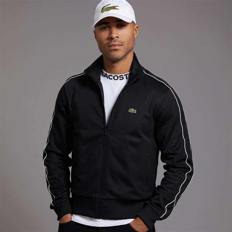 Lacoste Mens Zip Up Sweatshirt Black