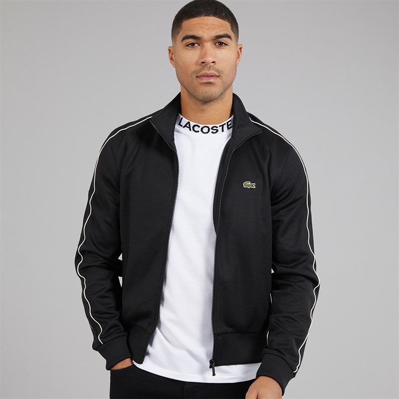Lacoste Mens Zip Up Sweatshirt Black - Image 2