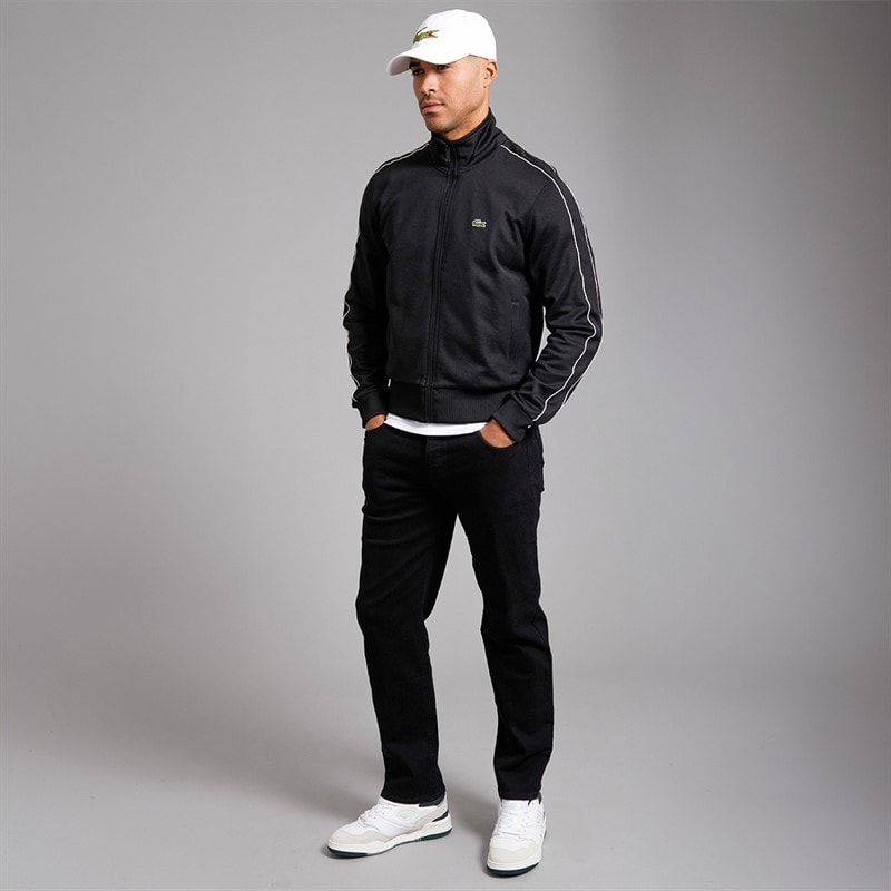 Lacoste Mens Zip Up Sweatshirt Black - Image 4