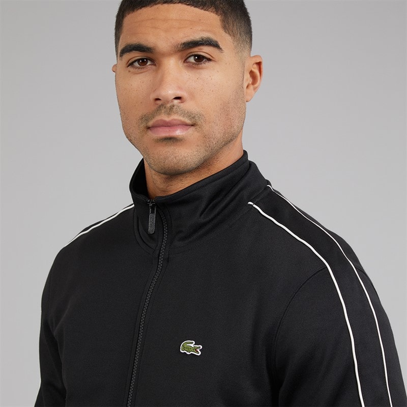Lacoste Mens Zip Up Sweatshirt Black - Image 5