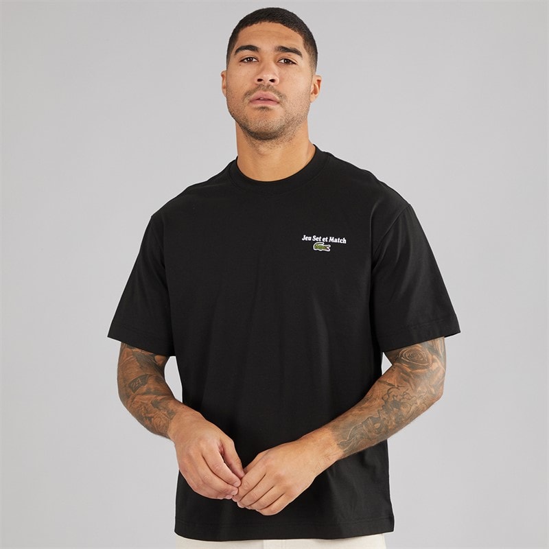 Lacoste Mens T-Shirt Black - Image 2