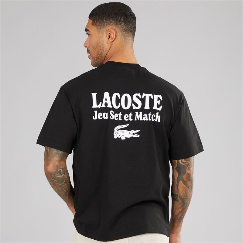 Lacoste Mens T-Shirt Black - Image 3