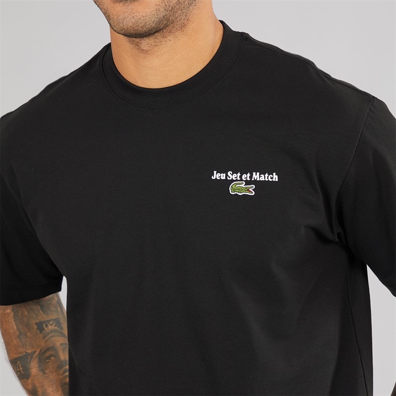 Lacoste Mens T-Shirt Black - Image 5