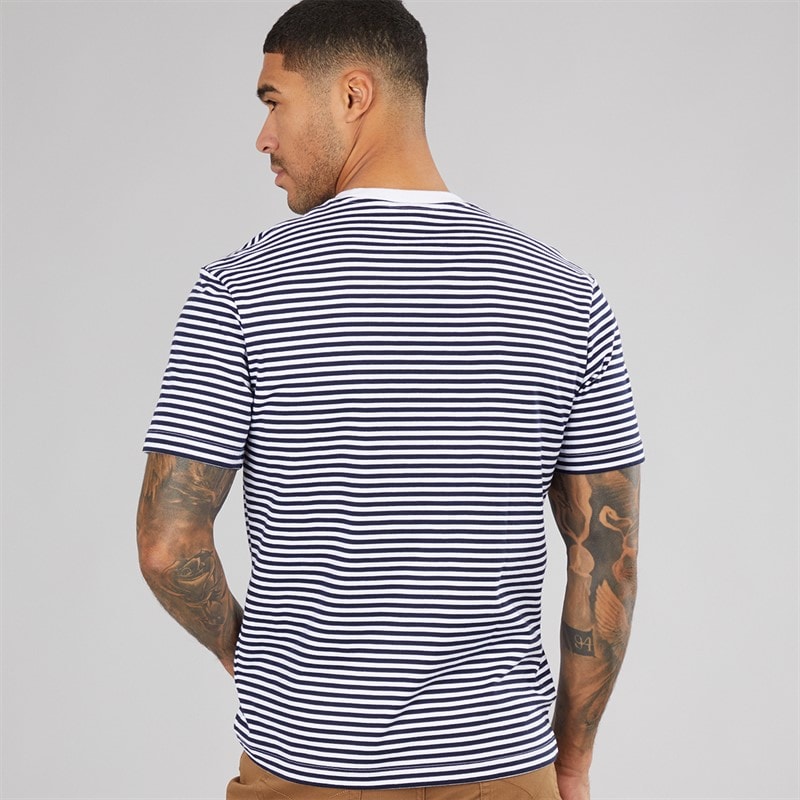 Lacoste Mens T-Shirt White/Navy Blue - Image 2