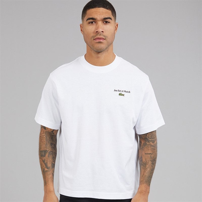 Lacoste Mens T-Shirt White - Image 2