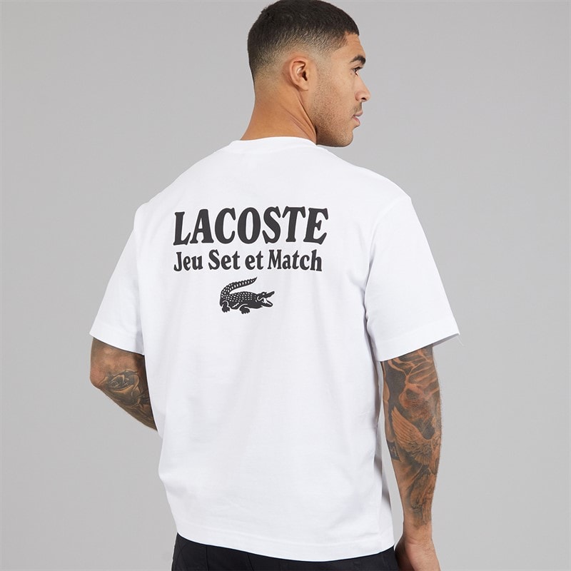 Lacoste Mens T-Shirt White - Image 3