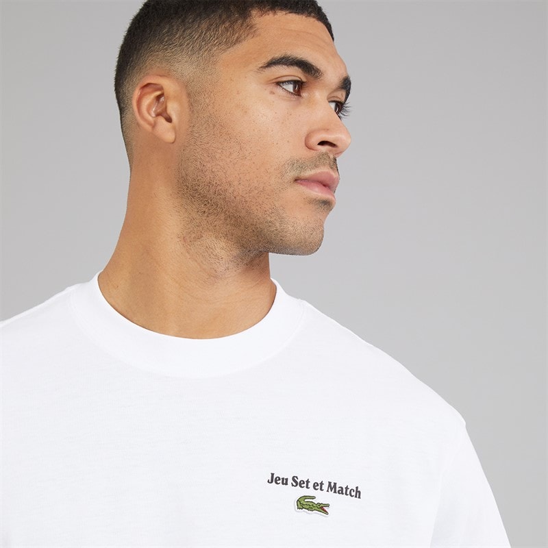 Lacoste Mens T-Shirt White - Image 5