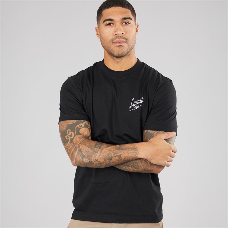 Lacoste Mens T-Shirt Black - Image 2