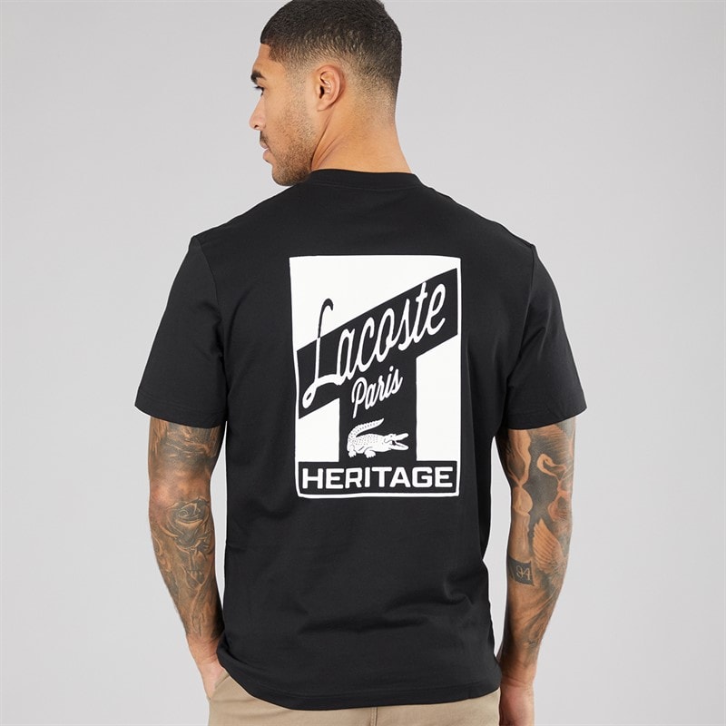 Lacoste Mens T-Shirt Black - Image 3