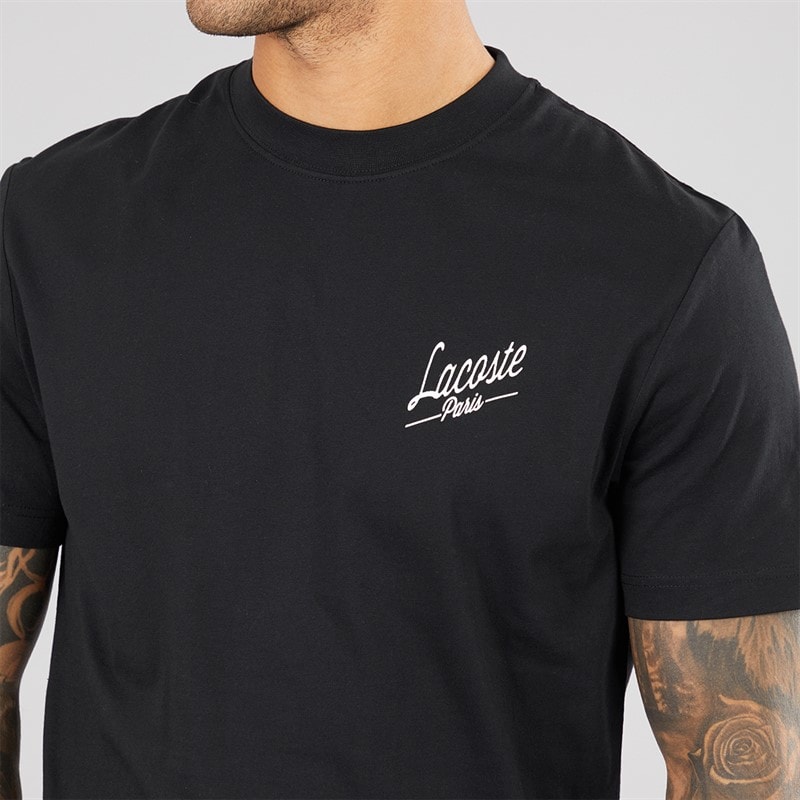 Lacoste Mens T-Shirt Black - Image 5
