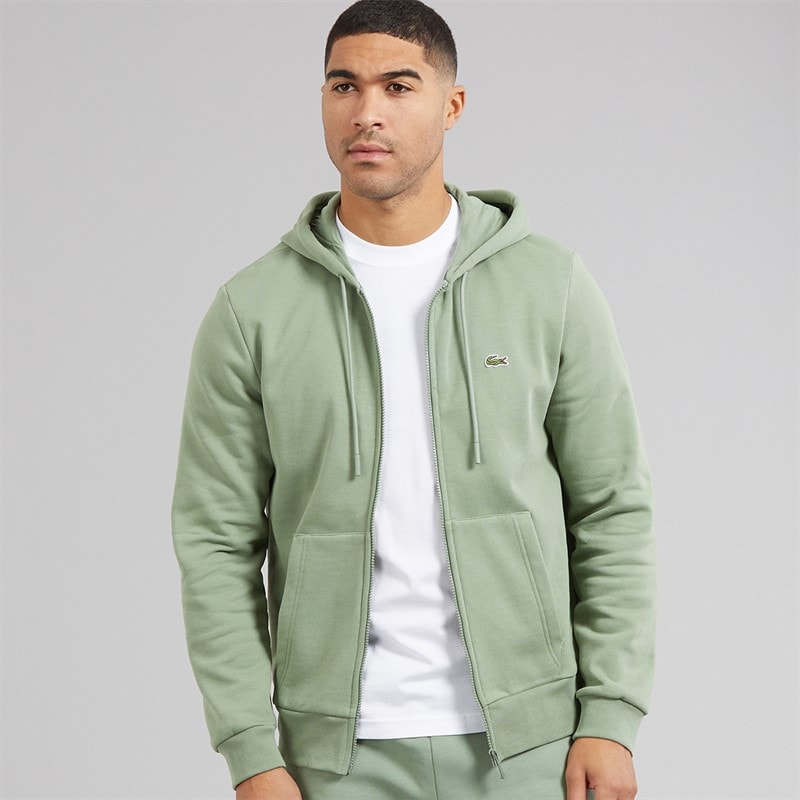 Lacoste Mens Zip Up Hoodie Thyme - Image 1