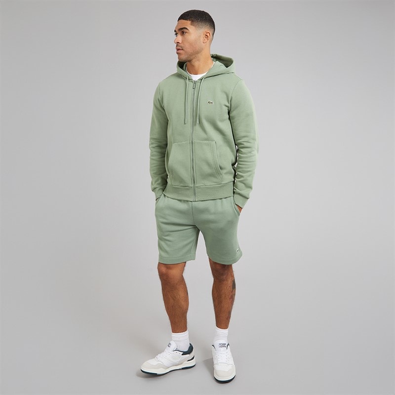 Lacoste Mens Zip Up Hoodie Thyme - Image 4