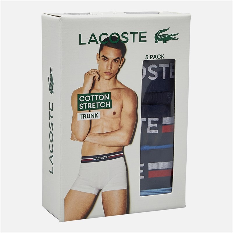 Lacoste Mens Three Pack Trunks Navy Blue/Kingdom Overview - Image 3