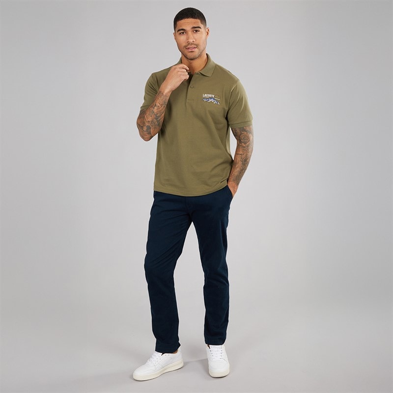 Lacoste Mens Polo Shirt Olive - Image 4