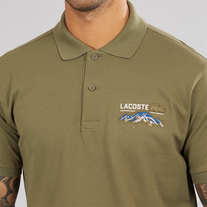 Lacoste Mens Polo Shirt Olive - Image 5