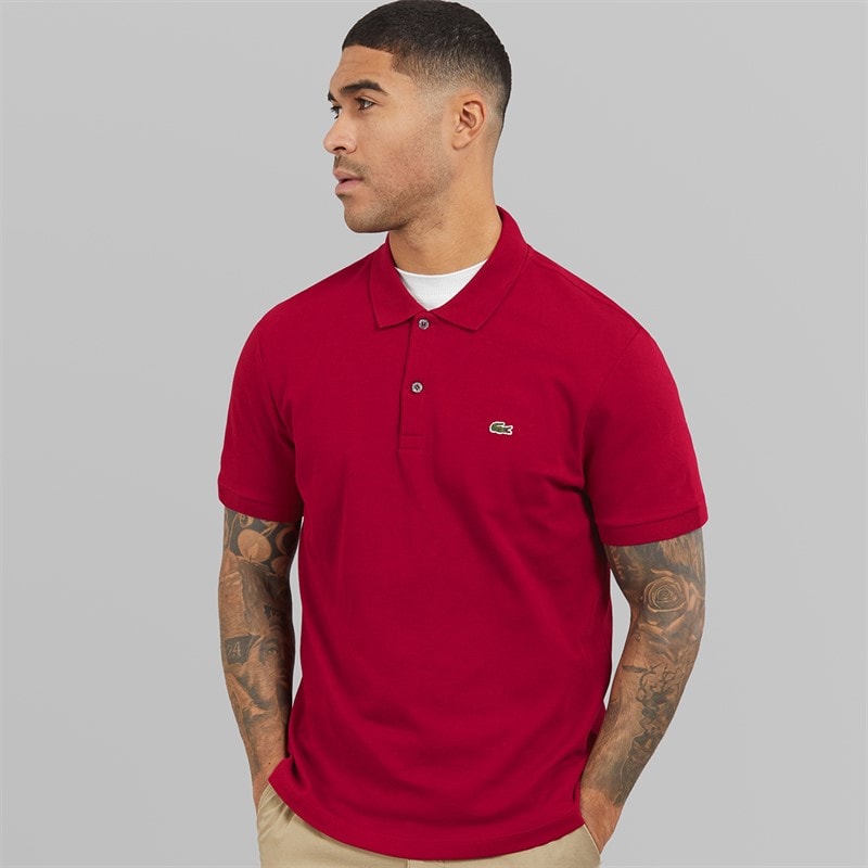 Lacoste Mens Polo Shirt Bordeaux - Image 1