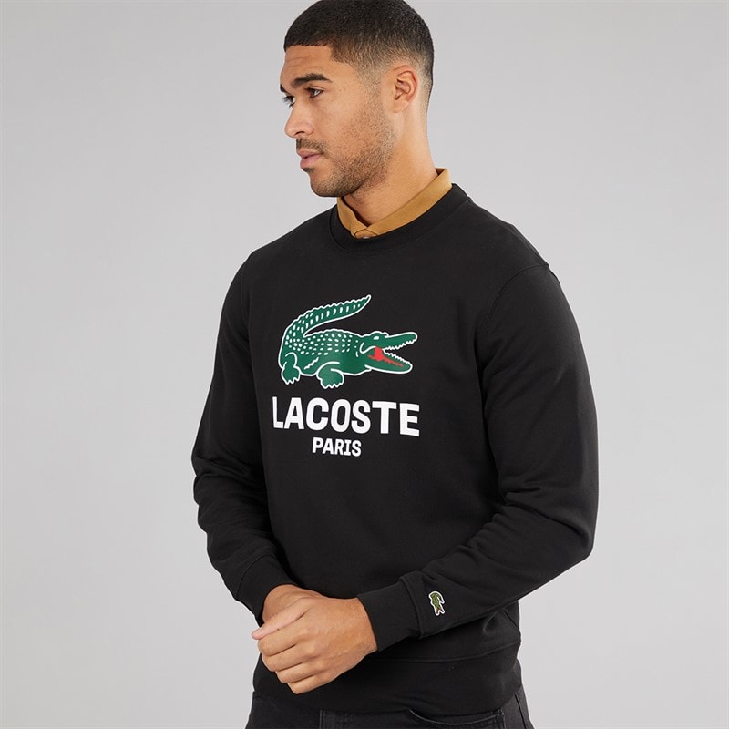 Lacoste Mens Sweatshirt Black - Image 1