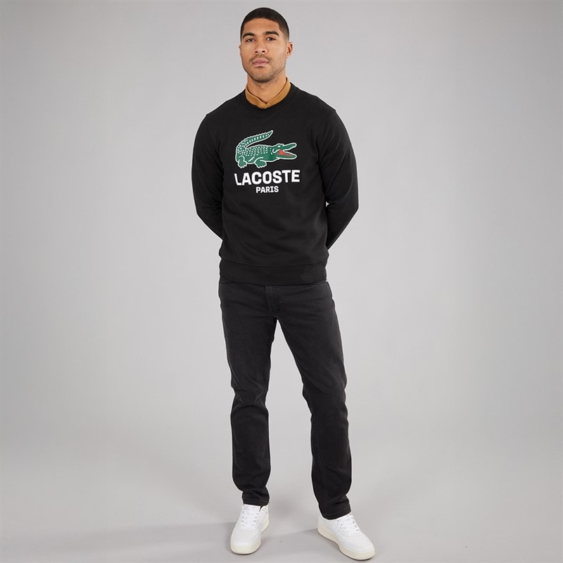 Lacoste Mens Sweatshirt Black - Image 4