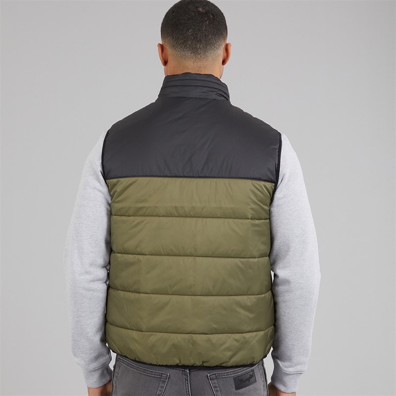 Lacoste Mens Puffer Gilet Olive/Black - Image 2