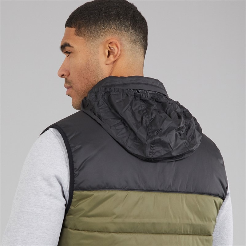 Lacoste Mens Puffer Gilet Olive/Black - Image 5