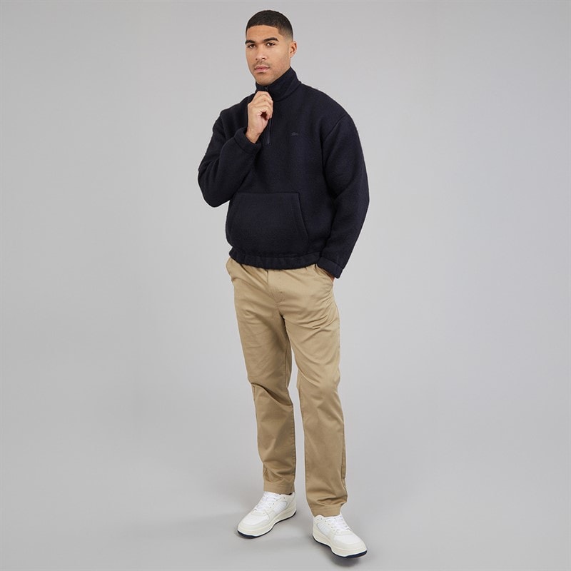 Lacoste Mens 1/4 Zip Fleece Sweatshirt Abysm - Image 4