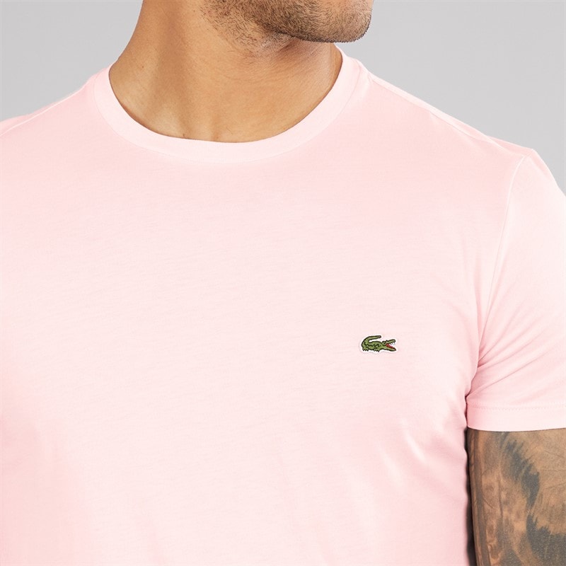 Lacoste Mens Crew Neck T-Shirt Flamingo - Image 3