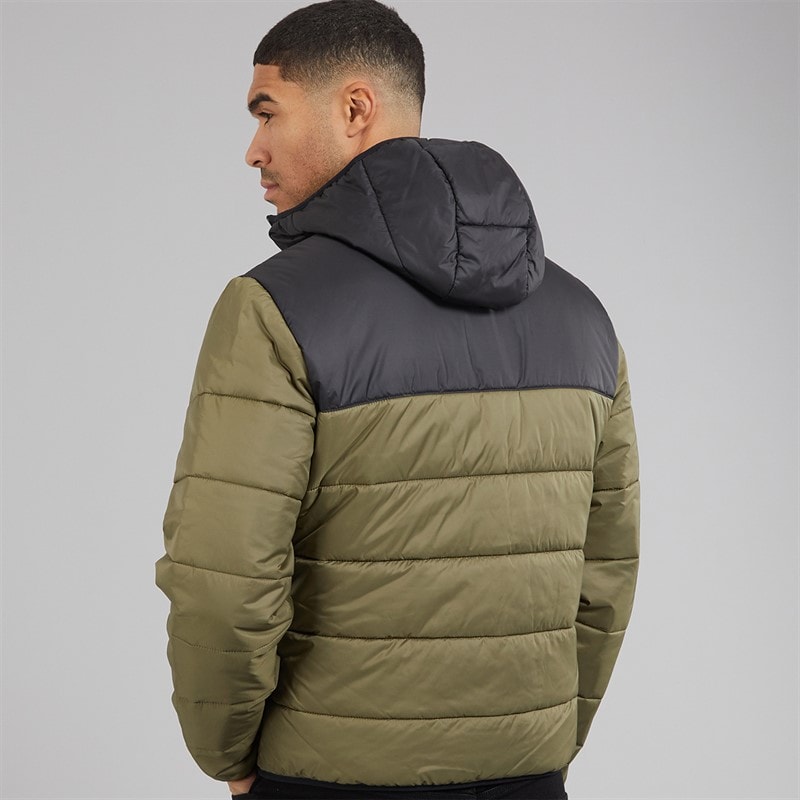 Lacoste Mens Puffer Coat Olive/Black - Image 2