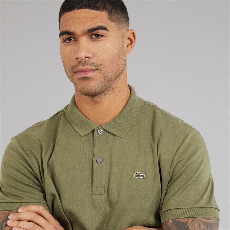 Lacoste Mens Polo Shirt Olive - Image 3