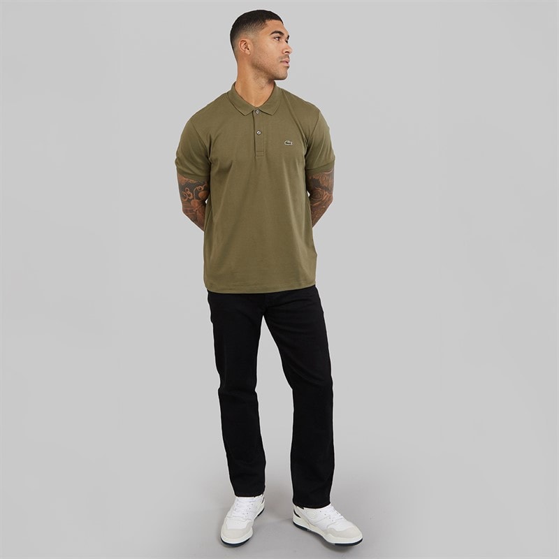 Lacoste Mens Polo Shirt Olive - Image 4