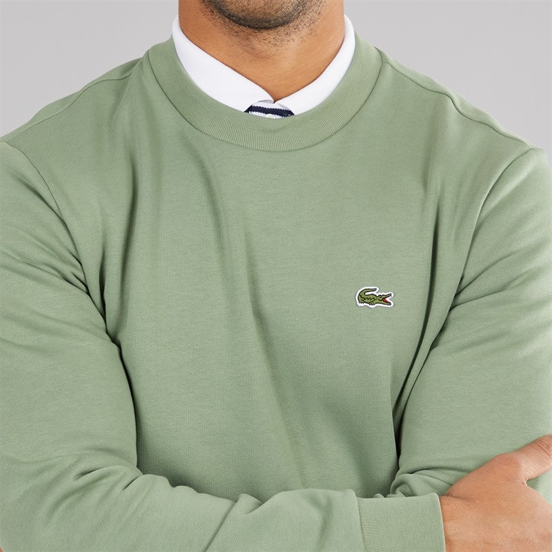 Lacoste Mens Crew Neck Sweatshirt Thyme - Image 3