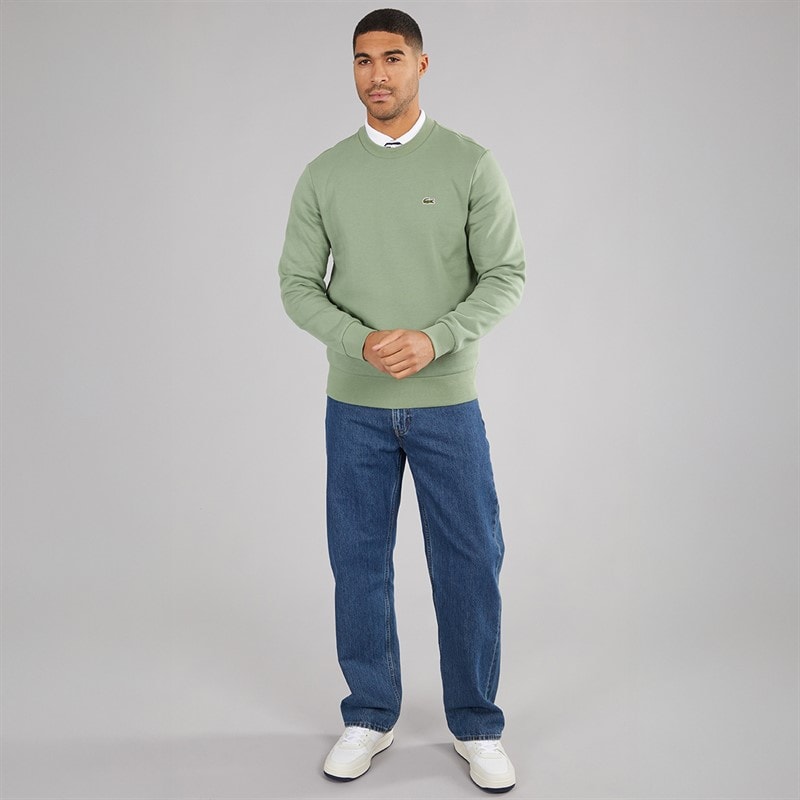 Lacoste Mens Crew Neck Sweatshirt Thyme - Image 4