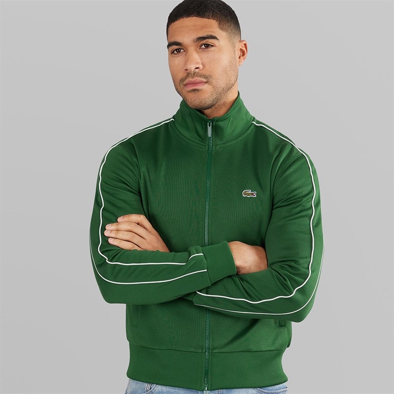 Lacoste Mens Zip Up Sweatshirt Green