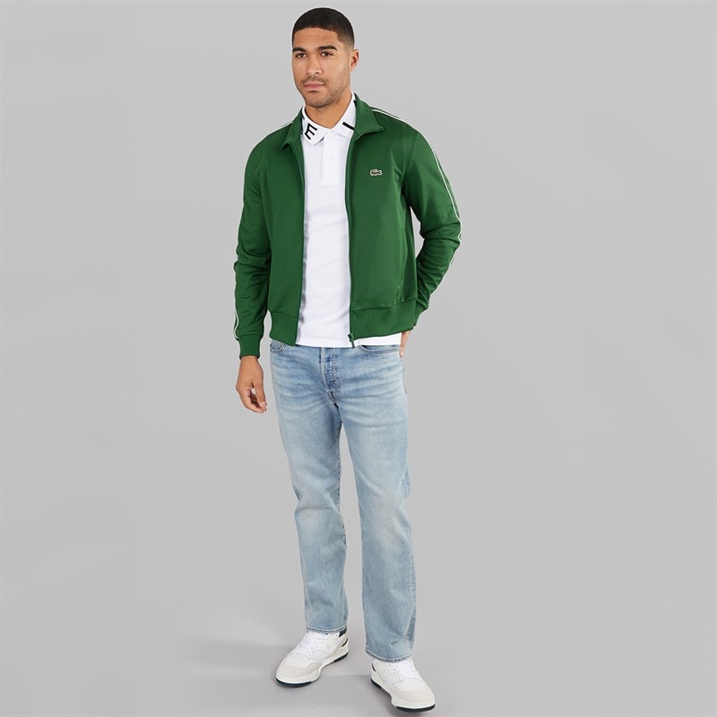 Lacoste Mens Zip Up Sweatshirt Green - Image 4