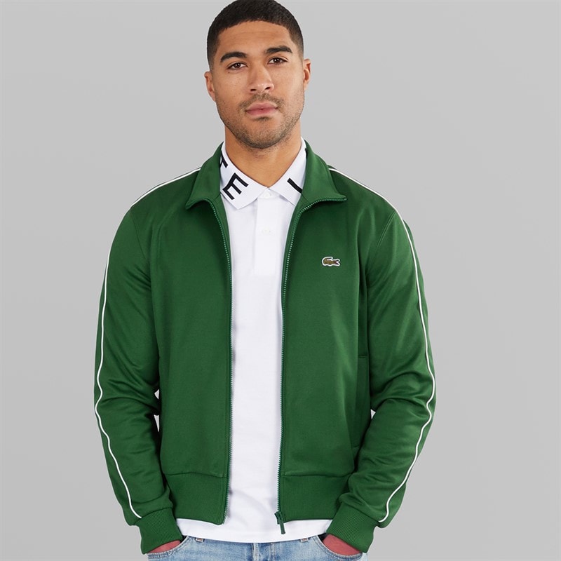 Lacoste Mens Zip Up Sweatshirt Green - Image 5