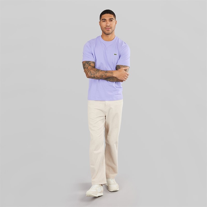 Lacoste Mens Crew Neck T-Shirt Delphinium - Image 4