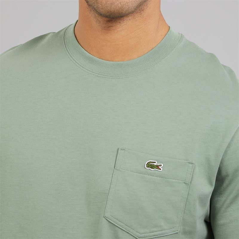 Lacoste Mens Crew Neck T-Shirt Thyme - Image 3