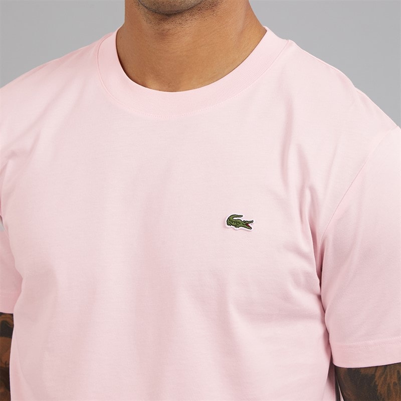Lacoste Mens Crew Neck T-Shirt Flamingo - Image 3