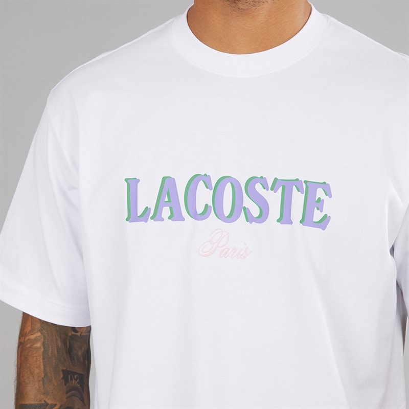 Lacoste Mens T-Shirt White - Image 3