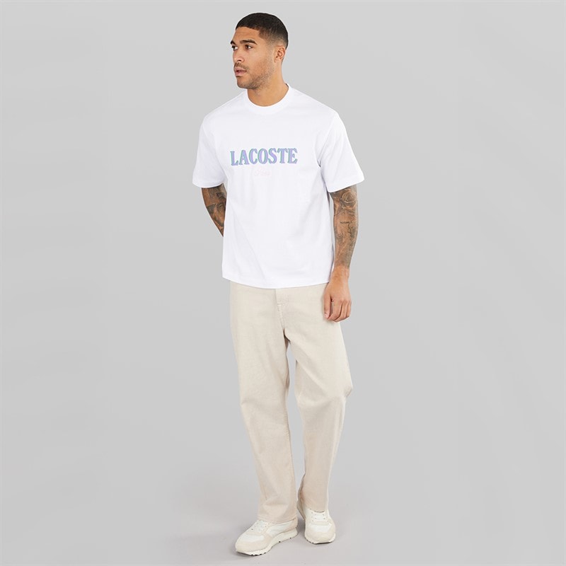 Lacoste Mens T-Shirt White - Image 4