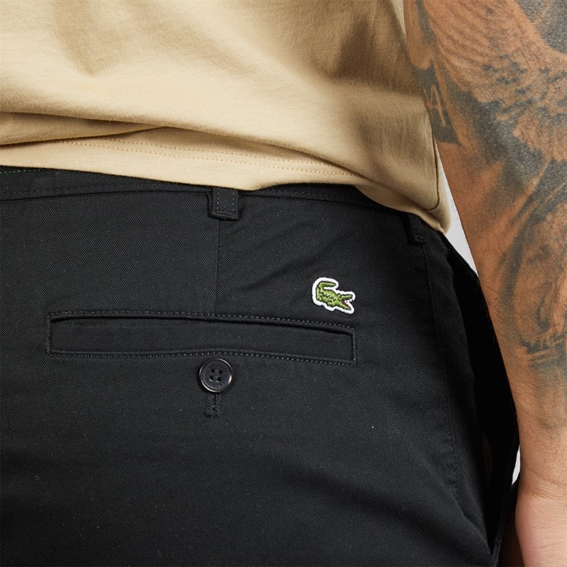 Lacoste Mens Slim Fit Stretch Cotton Chino Shorts Black - Image 3