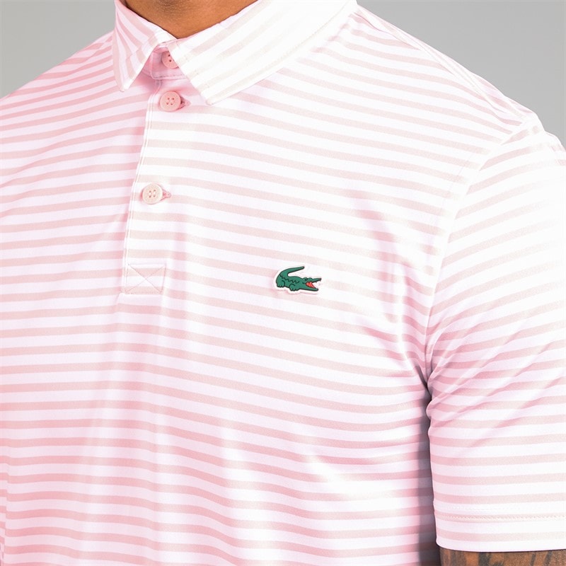 Lacoste Mens Regular Fit Polo Shirt Light Pink - Image 3