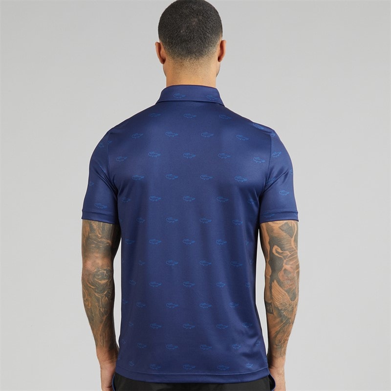 Lacoste Mens Regular Fit Polo Shirt Navy Blue/Blue - Image 2