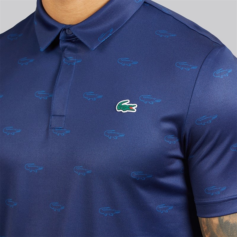 Lacoste Mens Regular Fit Polo Shirt Navy Blue/Blue - Image 3