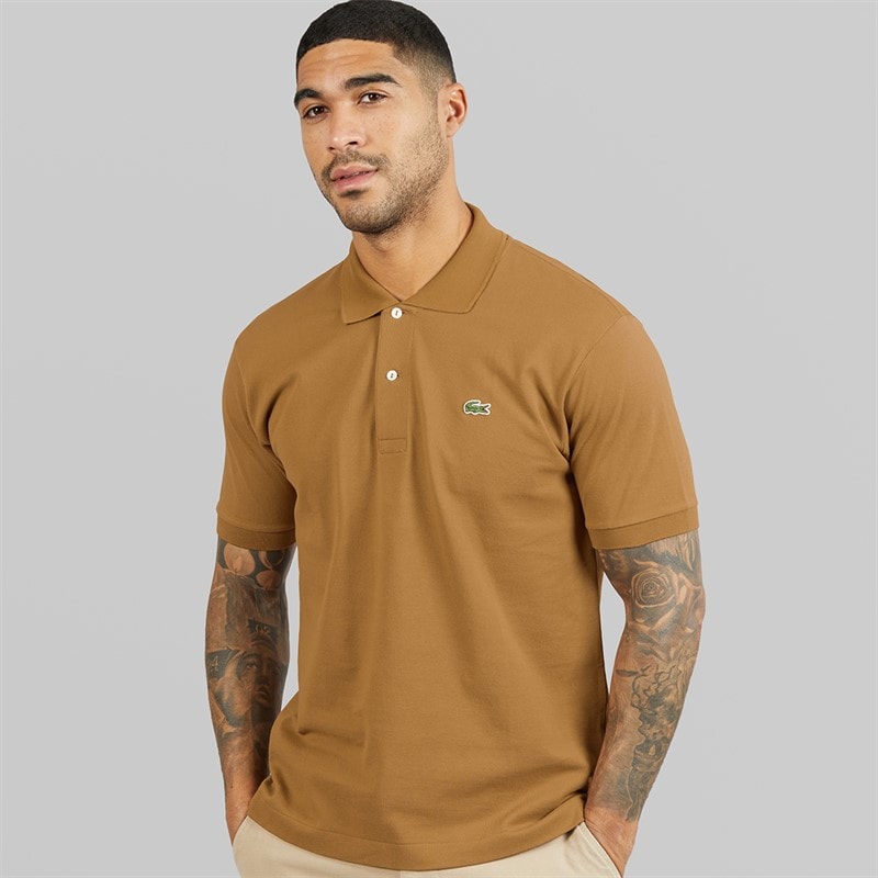 Lacoste Mens Classic Fit Polo Shirt Camel - Image 1