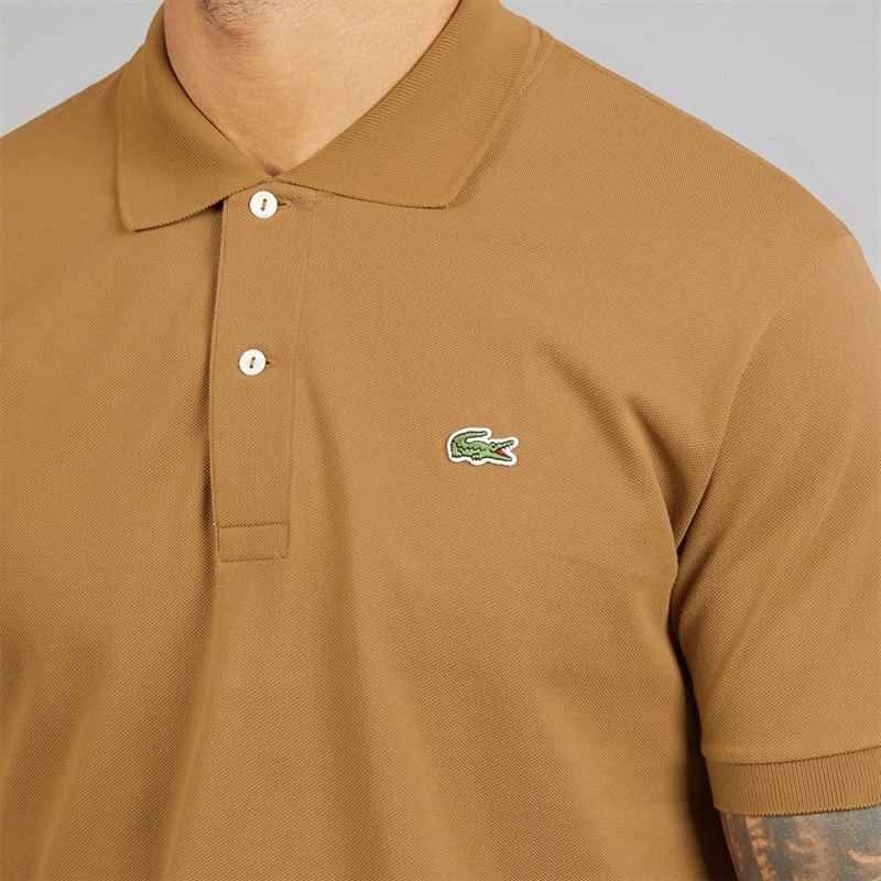 Lacoste Mens Classic Fit Polo Shirt Camel - Image 3