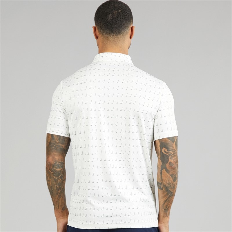 Lacoste Mens Regular Fit Polo Shirt White/Green - Image 2