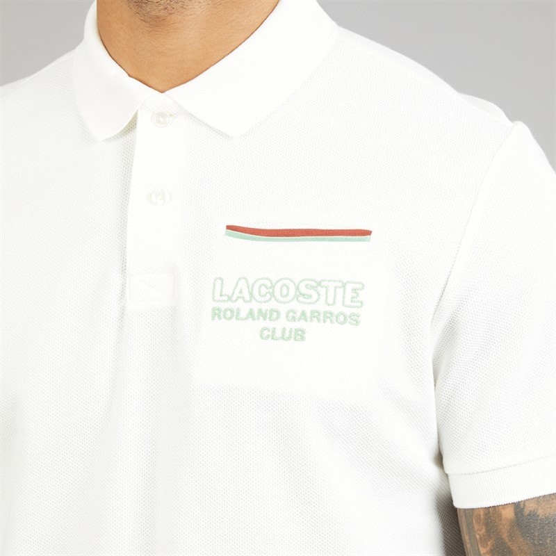 Lacoste Mens Polo Shirt White - Image 3